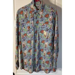 Cinch Men's Snap Paisley Long Sleeve Western Cowboy Shirt Medium